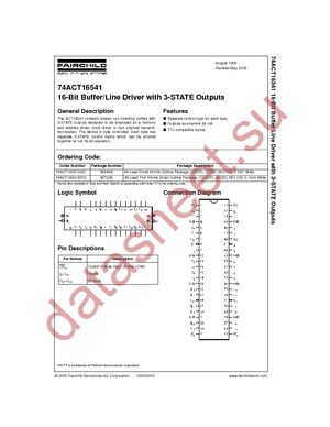 74ACT16541MTD datasheet  